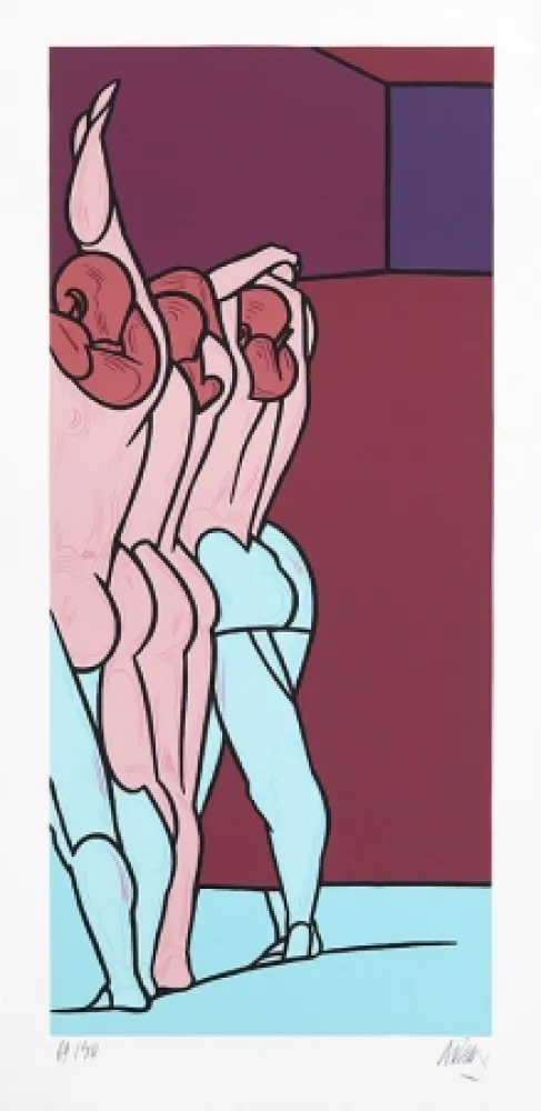 Zeefdruk Adami - Figure de dos