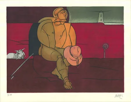 Lithografie Adami - Gardien de phare