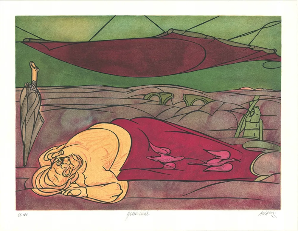 Lithografie Adami - Germinal