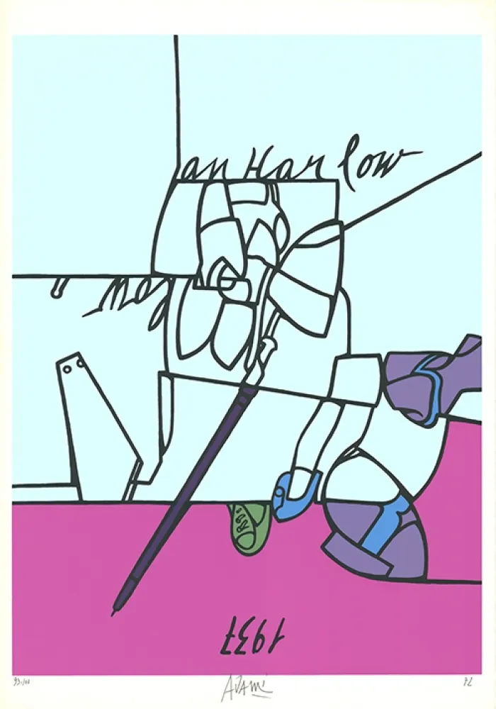 Lithografie Adami - Jan (i.e., Jean) Harlow