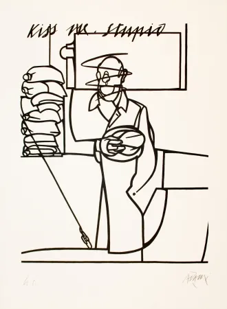 Lithografie Adami - Kiss me stupid