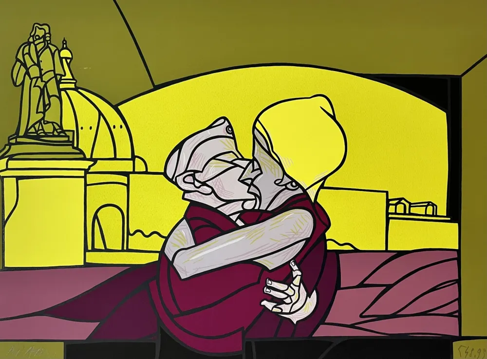 Lithografie Adami - Le Baiser