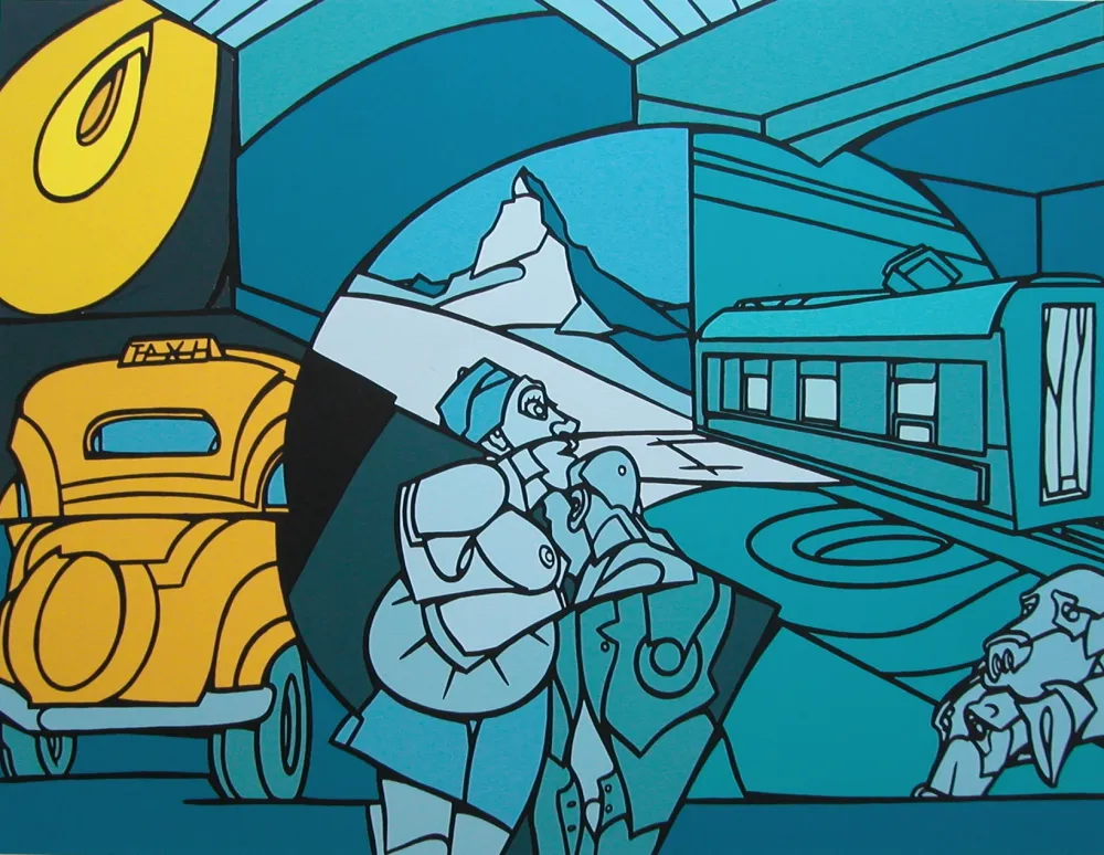 Zeefdruk Adami - Le cervin