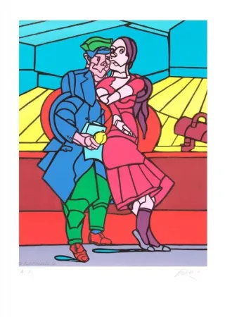 Lithografie Adami - Le couple