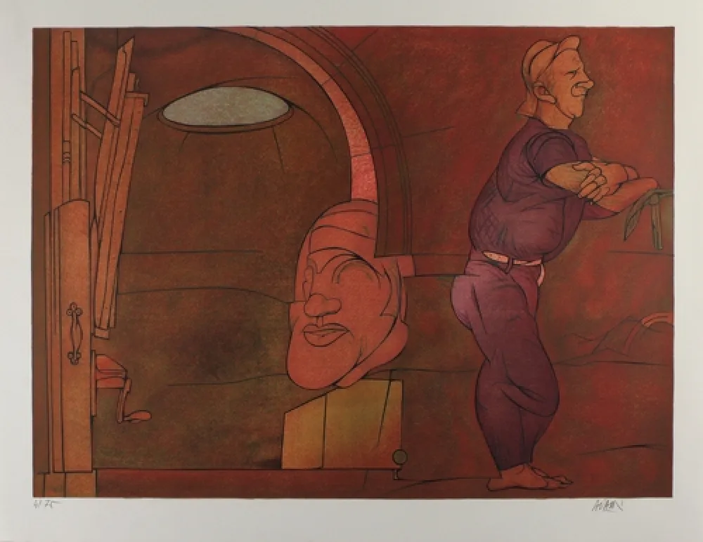 Lithografie Adami - Naissance de la penture