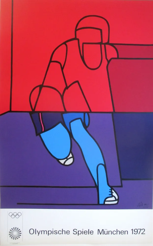 Zeefdruk Adami - OL 1972 - original colour silkscreen