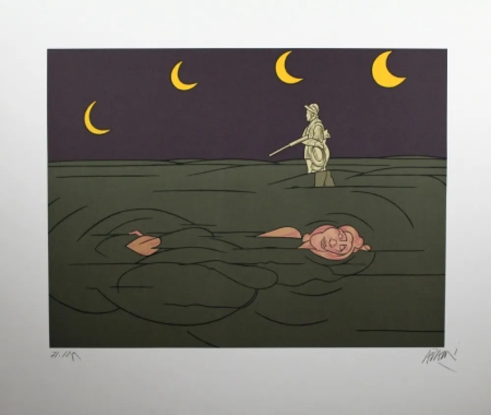 Lithografie Adami - Petit clair de lune