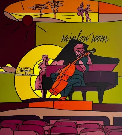 Zeefdruk Adami - Rainbow room 