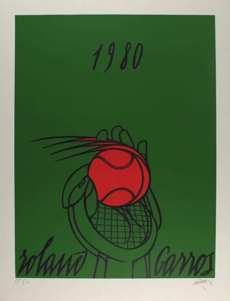 Lithografie Adami - Roland Garros (vert)