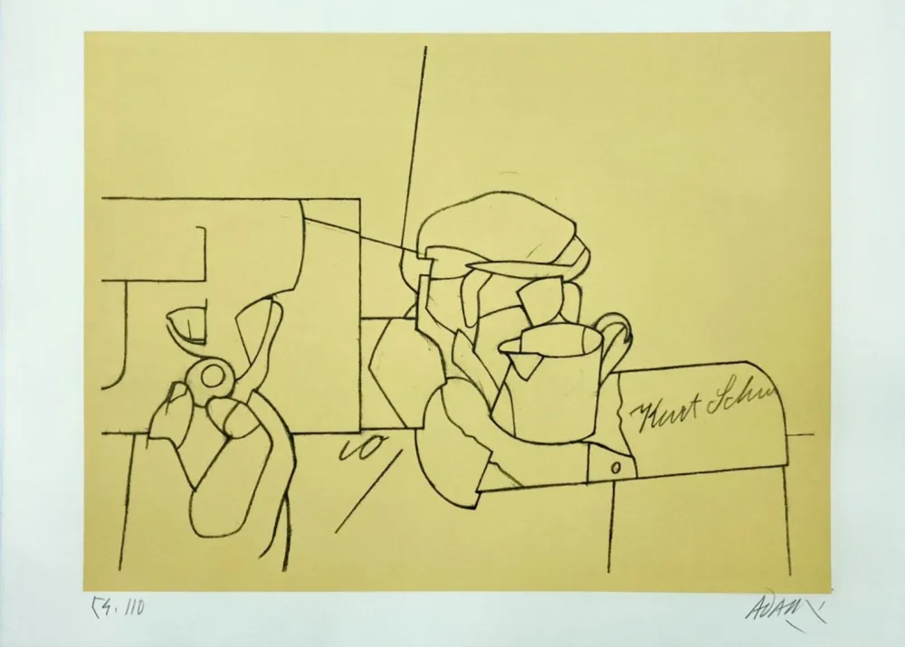 Lithografie Adami - Sans Titre