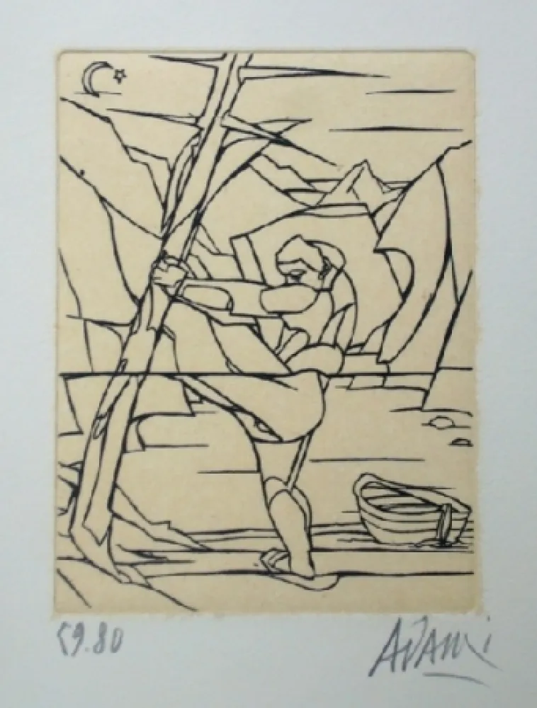 Aquatint Adami - Sans titre