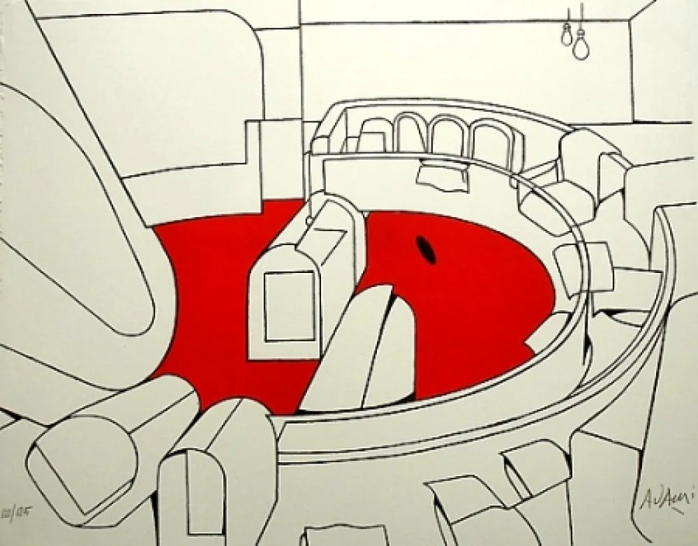 Lithografie Adami - Senza titolo