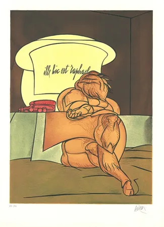 Lithografie Adami - Urne