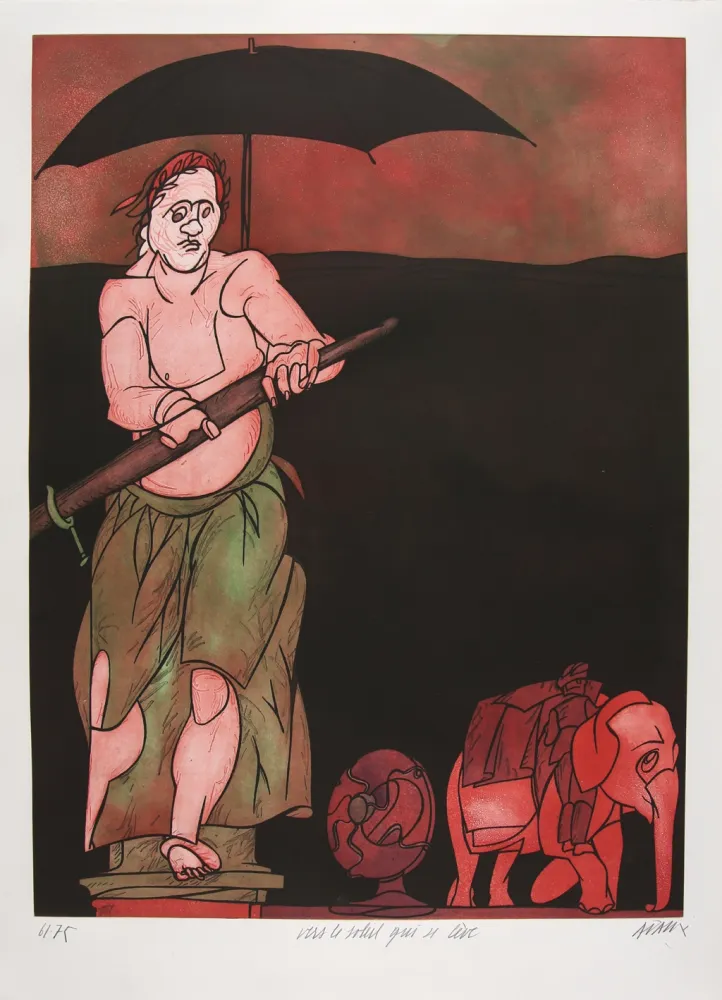 Ets En Aquatint Adami - Vers le soleil qui se lève 