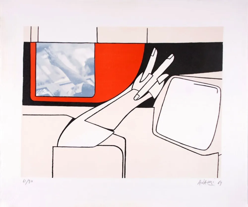 Lithografie Adami - Victoire