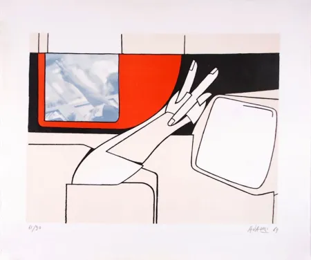 Lithografie Adami - Victoire