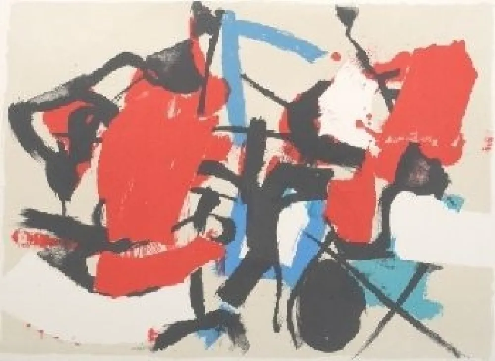 Lithografie Afro - Composizione (Per Mann)