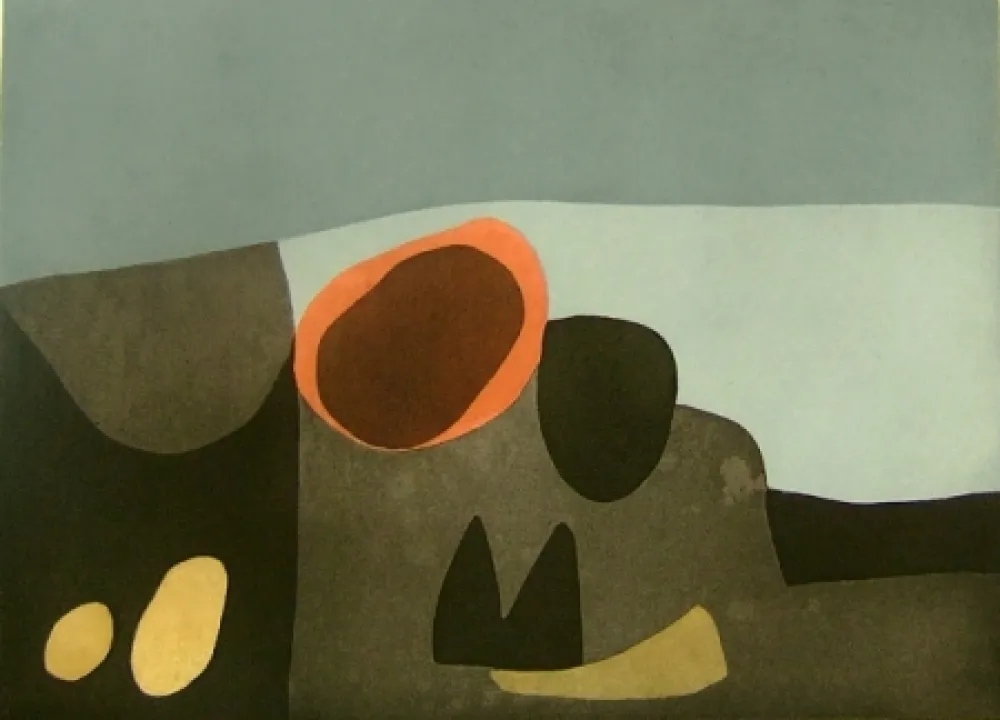 Ets En Aquatint Afro - Vulcani II