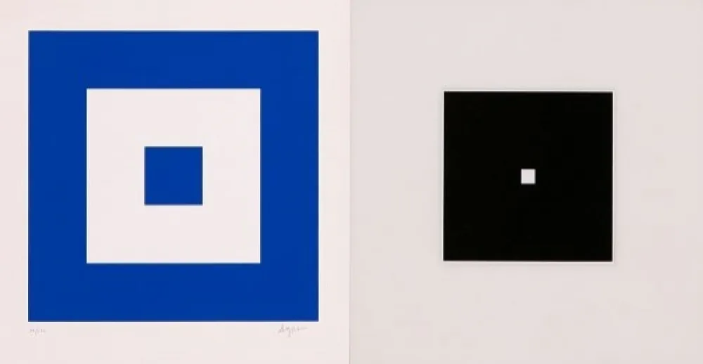 Zeefdruk Agam - Big Bang Blue