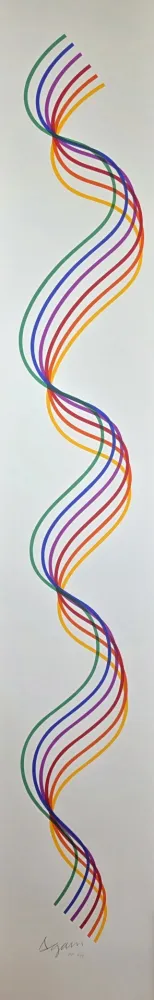 Zeefdruk Agam - Lines and Forms