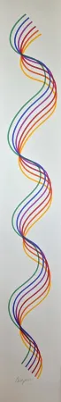 Zeefdruk Agam - Lines and Forms