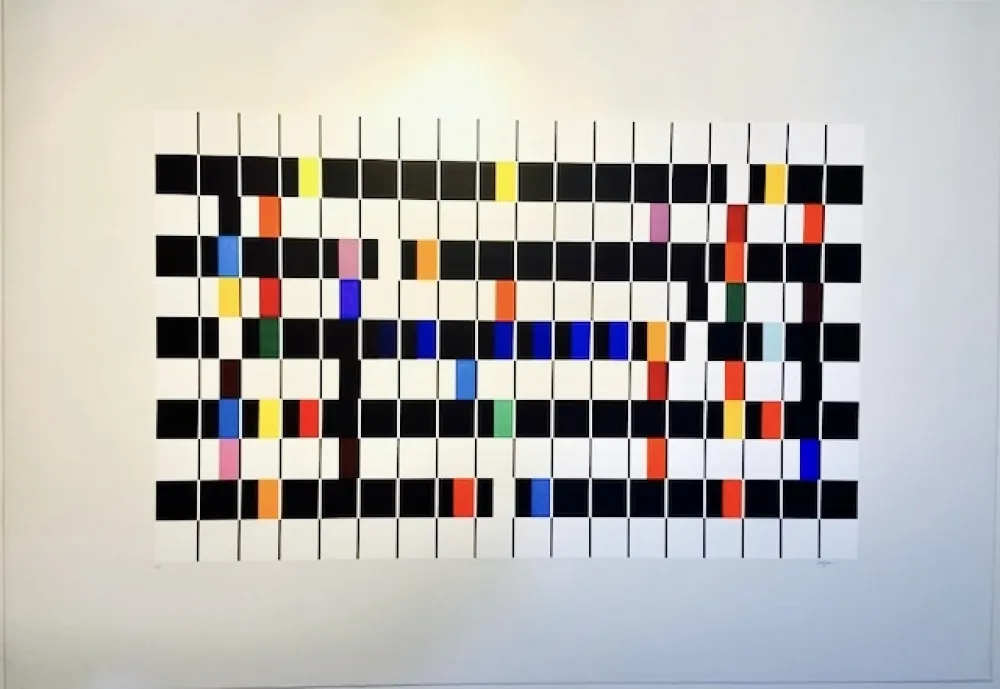 Zeefdruk Agam - One and another V