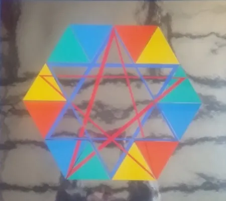 Zeefdruk Agam - Star of David - Abstract Illusionism