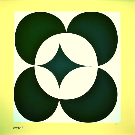 Zeefdruk Agam - YELLOW CIRCLE 1