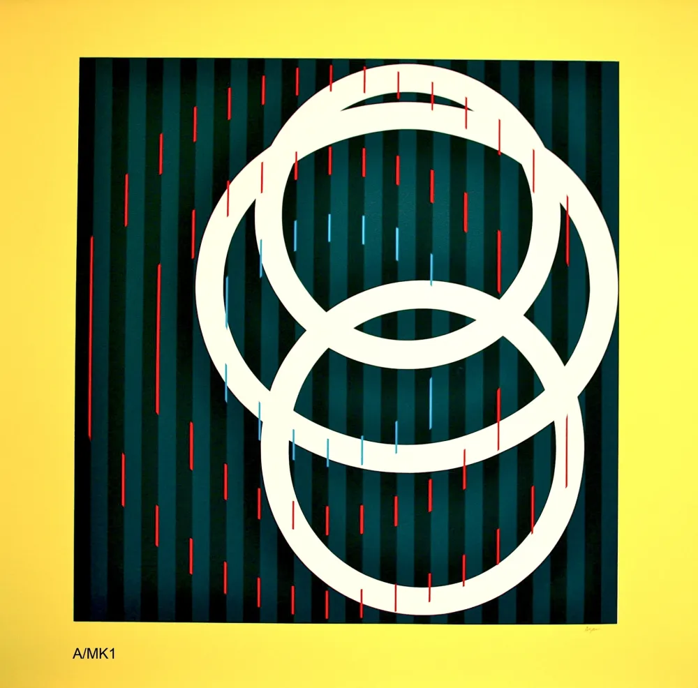 Zeefdruk Agam - YELLOW CIRCLE 4