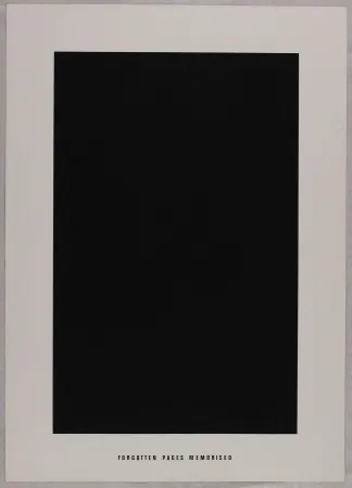 Zeefdruk Agnetti - Forgotten pages memorised from 'Spazio perduto e spazio costruito' portfolio, Plate G