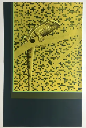 Zeefdruk Aillaud - Iguane