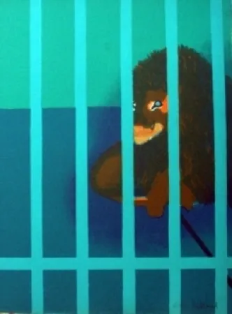 Lithografie Aillaud - Le lion