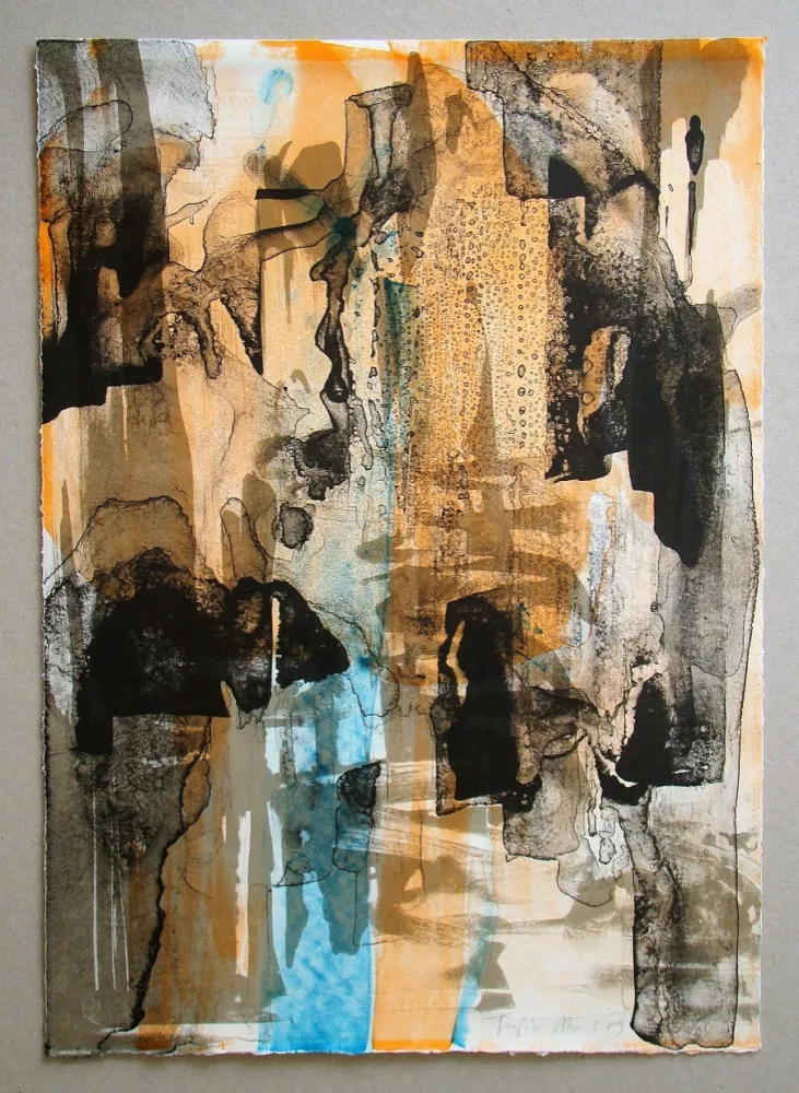 Lithografie Akai - Die glückliche Woche: Donnerstag