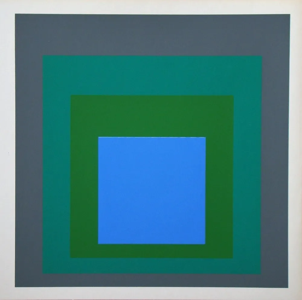 Zeefdruk Albers - Blue Look, 1955