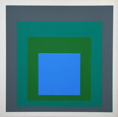 Zeefdruk Albers - Blue Look, 1955