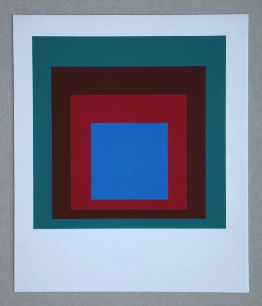 Zeefdruk Albers - Protected blue