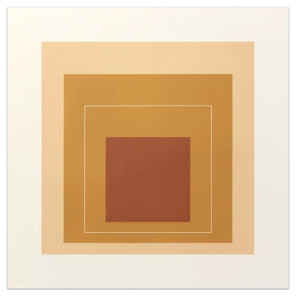 Lithografie Albers - White Lines Square XVI