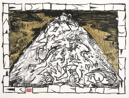 Lithografie Alechinsky - A contre nuit