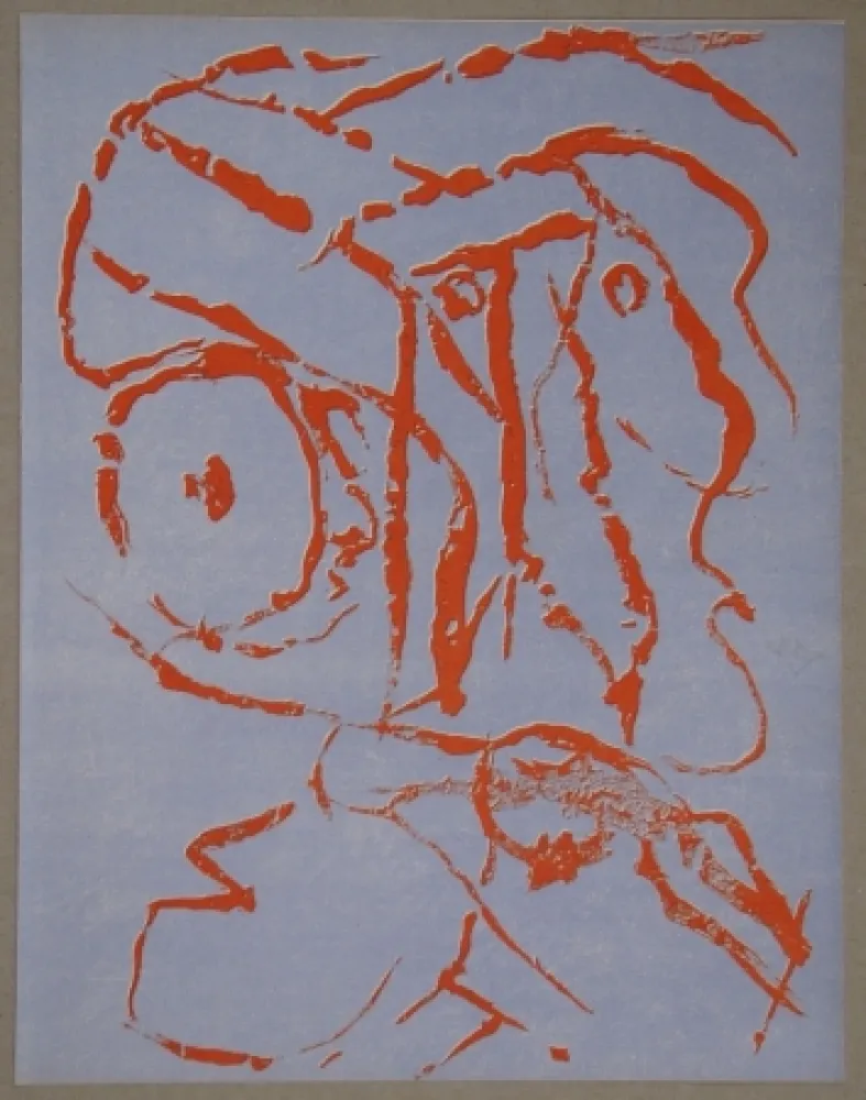 Lithografie Alechinsky - Abstract head