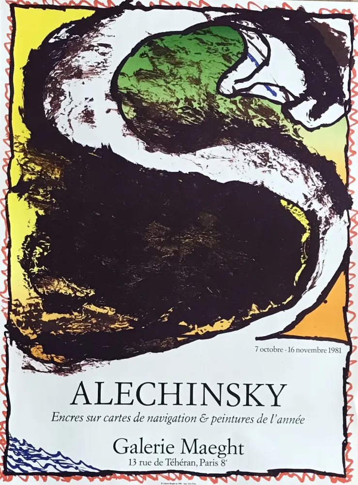 Lithografie Alechinsky - Affiche lithographique d'exposition