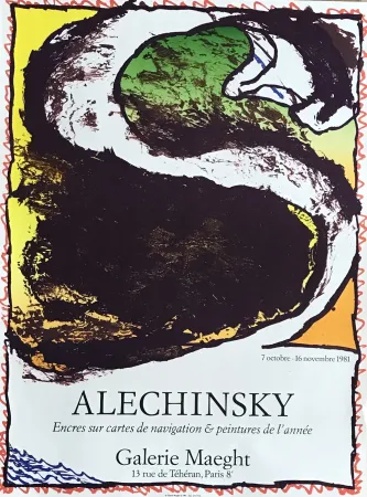 Lithografie Alechinsky - Affiche lithographique d'exposition