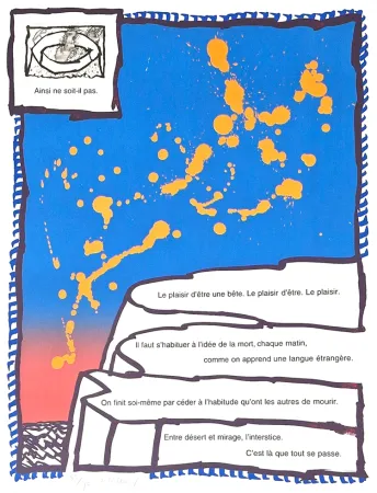 Lithografie Alechinsky - AINSI NE SOIT-IL PAS