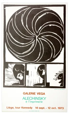 Lithografie Alechinsky - Alechinsky à l'imprimerie 1973