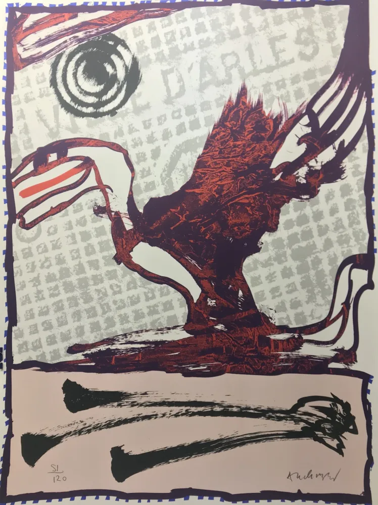 Lithografie Alechinsky - Alechinsky sur Rhône, Musée Réattu. Signée. 