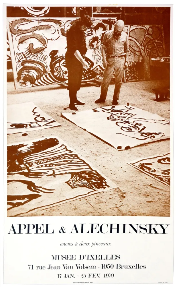 Lithografie Alechinsky - Appel & Alechinsky, encres à deux pinceaux, 1979