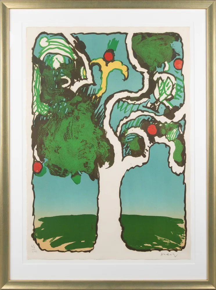 Lithografie Alechinsky - Arbre allumé