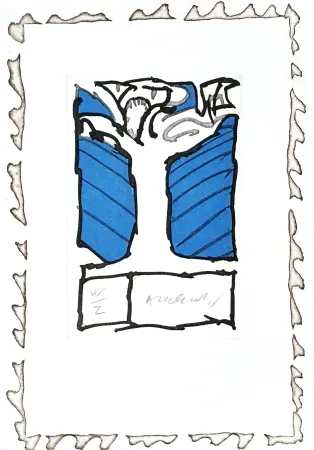 Ets En Aquatint Alechinsky - Arbre bleu