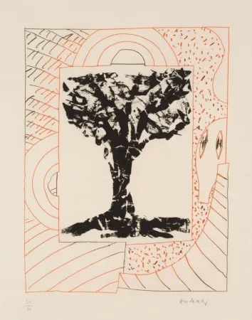 Ets En Aquatint Alechinsky - Arbre Central à l'orange