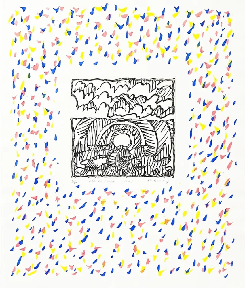 Gravure Alechinsky - Arc en terre