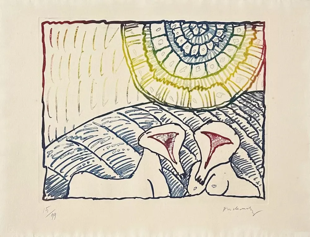 Gravure Alechinsky - Astres et désastres